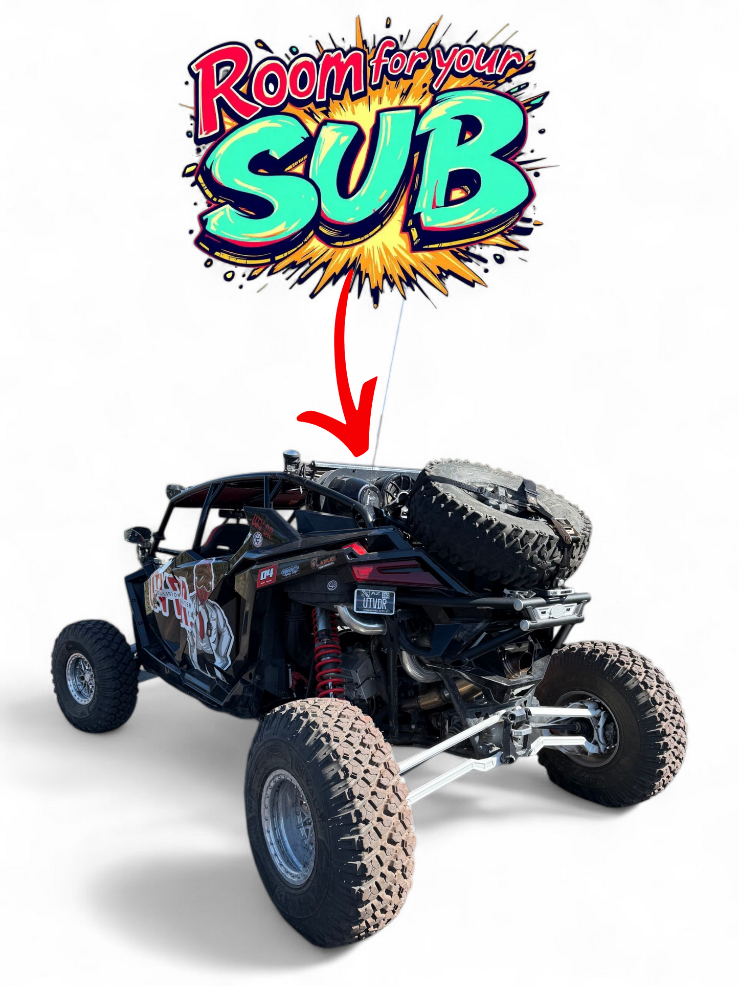 2022+ Polaris RZR Pro R Amp Rear Tire Rack Rear Bumper Combo